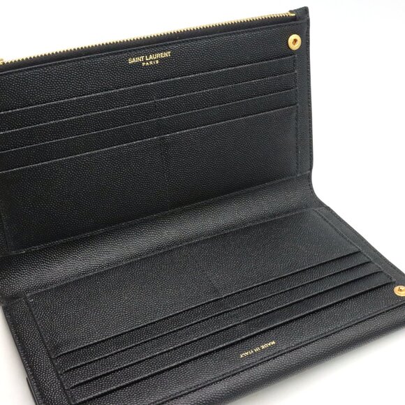 YSL Grain De Poudre Monogram uptown wallet - Picture 7 of 10